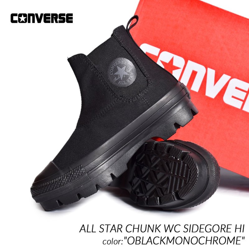 CONVERSE ALL STAR CHUNK WC SIDEGORE HI BLACKMONOCHROME コンバース オールスター チャンク  サイドゴア ハイ スニーカー 厚底 31312131 - 海外限定 日本未発売 希少モデル スニーカー ショップ シューズ 大阪 北堀江  プレシャスプレイス【 IMPORT SHOES & CLOTHES SHOP ...