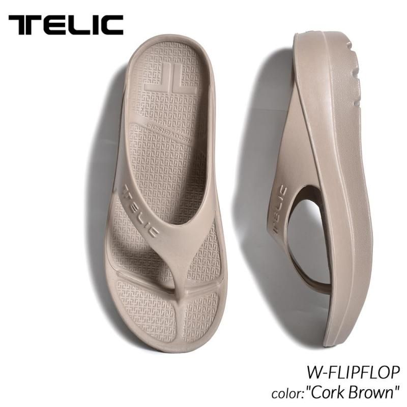 TELIC W-FLIPFLOP Cork Brown ƥå ֥ եåץեå  SANDAL ȥ 饤 㿧 ֥饦 ꥫХ꡼ 4550557776232