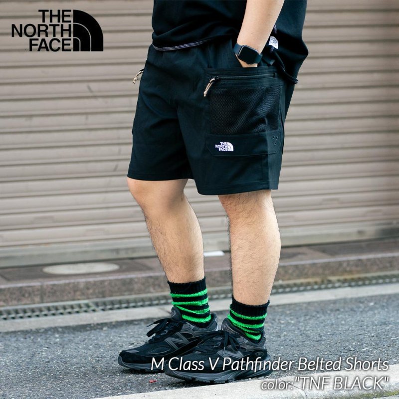 海外限定 THE NORTH FACE M Class V Pathfinder Belted Shorts BLACK ザ ノースフェイス ショート  パンツ 日本未発売 NF0A86QJJK3 - 海外限定 日本未発売 希少モデル スニーカー ショップ シューズ 大阪 北堀江 プレシャスプレイス【  IMPORT SHOES & CLOTHES SHOP