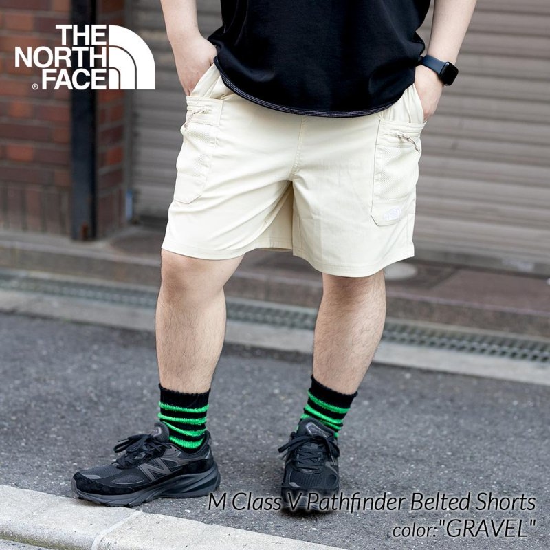 海外限定 THE NORTH FACE M Class V Pathfinder Belted Shorts GRAVEL ザ ノースフェイス  ショート パンツ 日本未発売 NF0A86QJ3X4 - 海外限定 日本未発売 希少モデル スニーカー ショップ シューズ 大阪 北堀江  プレシャスプレイス【 IMPORT SHOES & CLOTHES SHOP