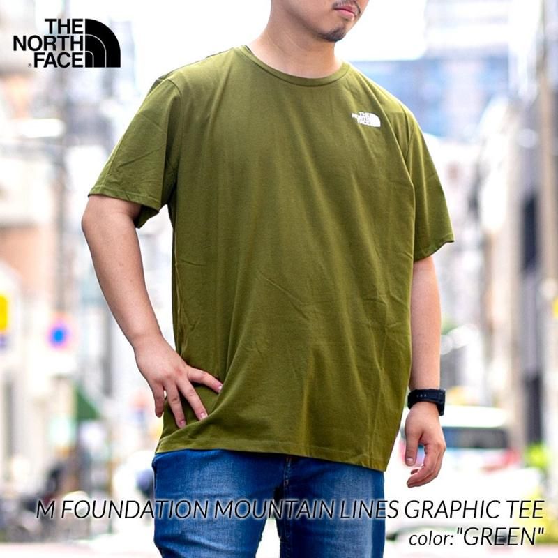  THE NORTH FACE M FOUNDATION MOUNTAIN LINES GRAPHIC TEE GREEN  Ρե T ̤ȯ NF0A8830PIB