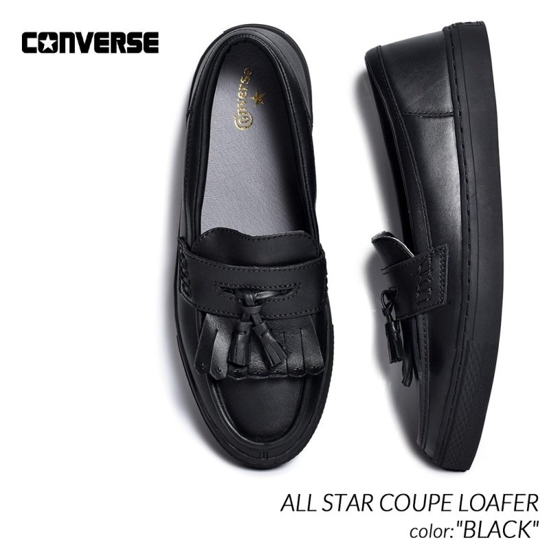 CONVERSE ALL STAR COUPE LOAFER BLACK コンバース オールスター クップ ローファー スニーカー ( 黒 ブラック  レザー 38001880 ) - 海外限定 日本未発売 希少モデル スニーカー ショップ シューズ 大阪 北堀江 プレシャスプレイス【 IMPORT  SHOES & CLOTHES SHOP