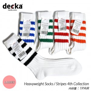 ڥǥdecka -quality socks- Heavyweight Socks / Stripes 4th Collection ǥ ȥ饤 å ( ܡ  )