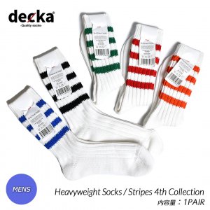 ڥ󥺡decka -quality socks- Heavyweight Socks / Stripes 4th Collection ǥ ȥ饤 å ( ܡ  )