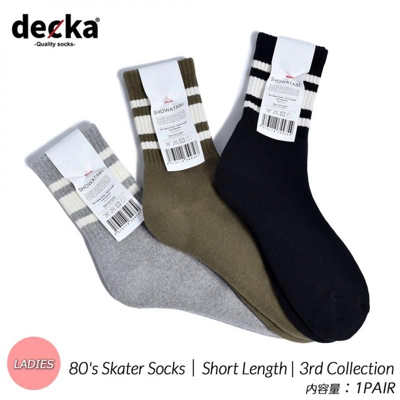 ڥǥdecka -quality socks- 80's Skater Socks Short Length 3rd Collection ǥ  å  SW-40-3