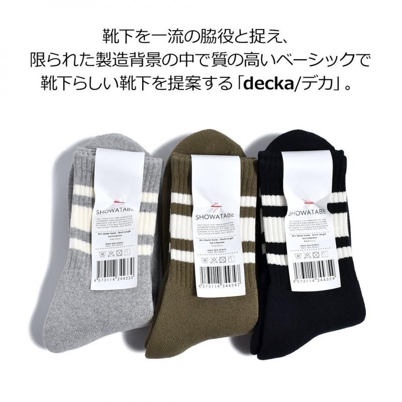 ڥǥdecka -quality socks- 80's Skater Socks Short Length 3rd Collection ǥ  å  SW-40-3
