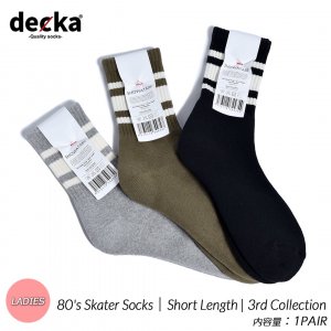 ڥǥdecka -quality socks- 80's Skater Socks Short Length  3rd Collection ǥ  å  SW-40-3