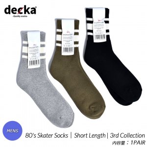 ڥ󥺡decka -quality socks- 80's Skater Socks Short Length  3rd Collection ǥ  å  SW-40-3
