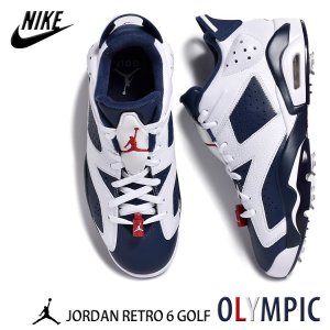 NIKE JORDAN RETRO 6 GOLF Olympic ʥ 硼 ȥ  ˡ ( ԥå  ͥӡ ե塼 DV1376-101 )