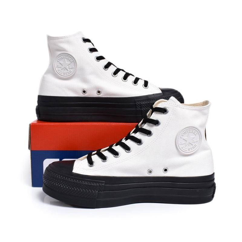 CONVERSE ALL STAR (R) LIFTED OVERTAPE HI WHITE BLACK С 륹 եƥå Сơ ϥ ˡ  31312471