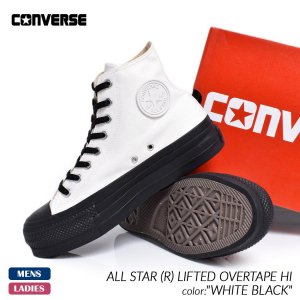 CONVERSE ALL STAR (R) LIFTED OVERTAPE HI WHITE BLACK С 륹 եƥå Сơ ϥ ˡ  31312471