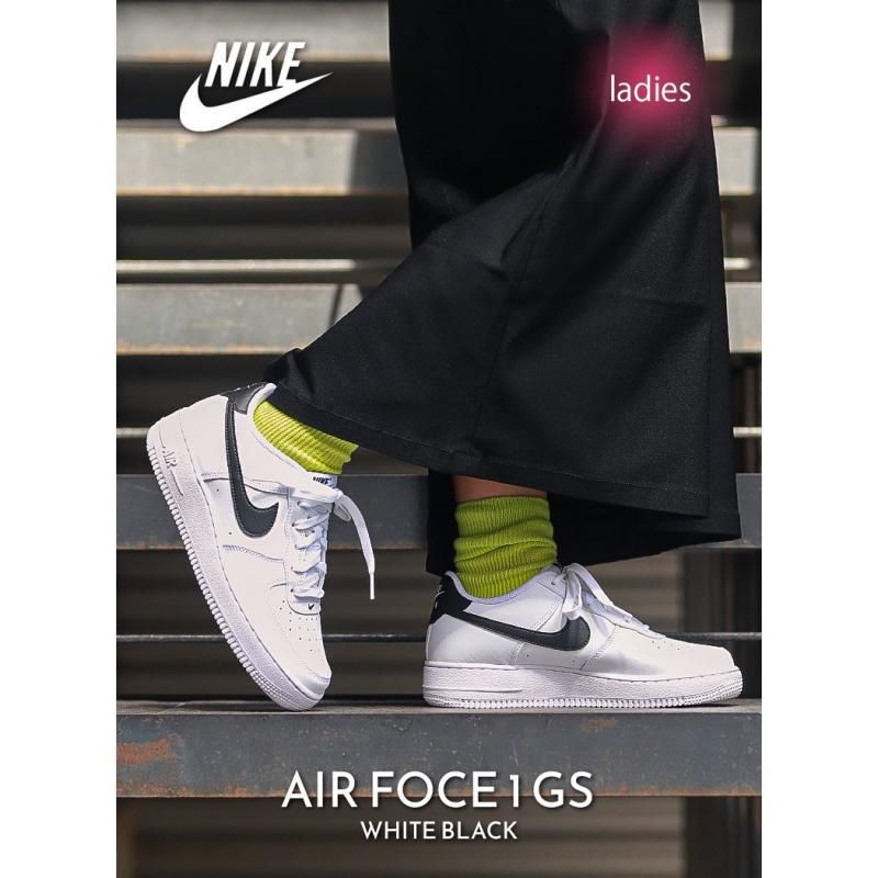 NIKE ナイキ エアフォース ワンAIR FOCE 1 GS ホワイトブラック NIKE AIR FOCE 1 GS 