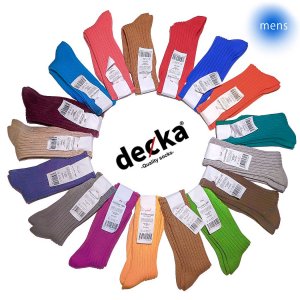 ڥ󥺡decka -quality socks- Organic Ribbed Socks ǥ ˥å ֥å (  åȥ  ORG-01 )