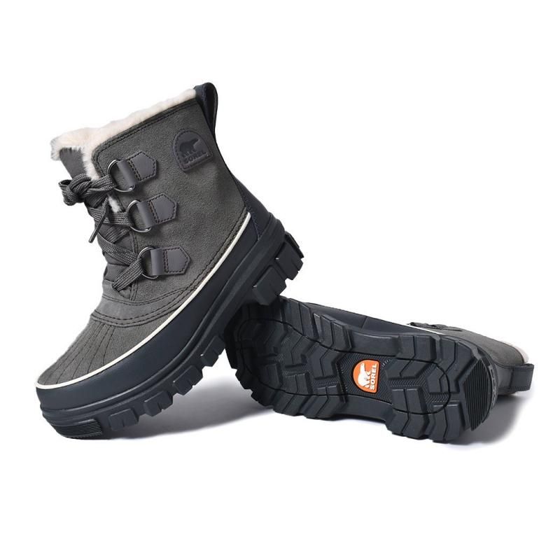 ソレル（SOREL）（キッズ）ショートブーツ グレー ジュニア ユース ウィットニー II パフィーミッド WP NY3873 054 スノーシューズ  防寒 保温 通学 雪道 | スポーツ用品はスーパースポーツゼビオ