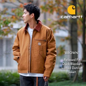 CARHARTT Relaxed Fit Duck Blanket Linted Detroit Jaket 