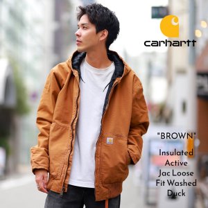 CARHARTT Insulated Active Jac Loose Fit Washed Duck 