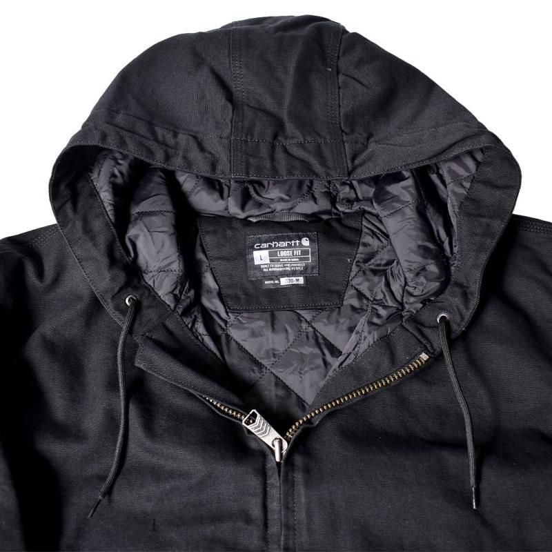 Carharttダックフードジャケット XL ブラック Carharttダックフードジャケット XL ブラック Carhartt CARHARTT