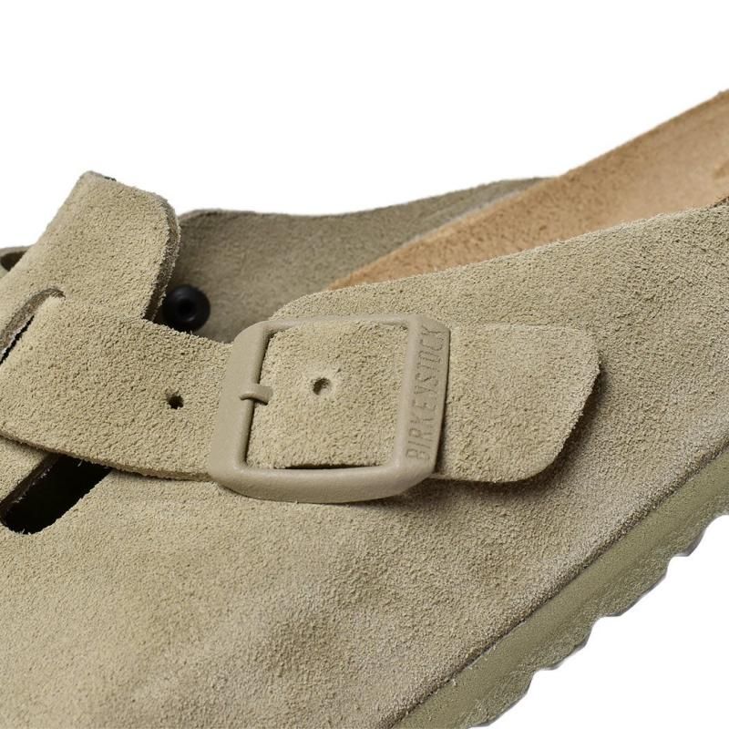 BIRKENSTOCK BOSTON SUEDE ( REGULAR FIT ) Faded Khaki