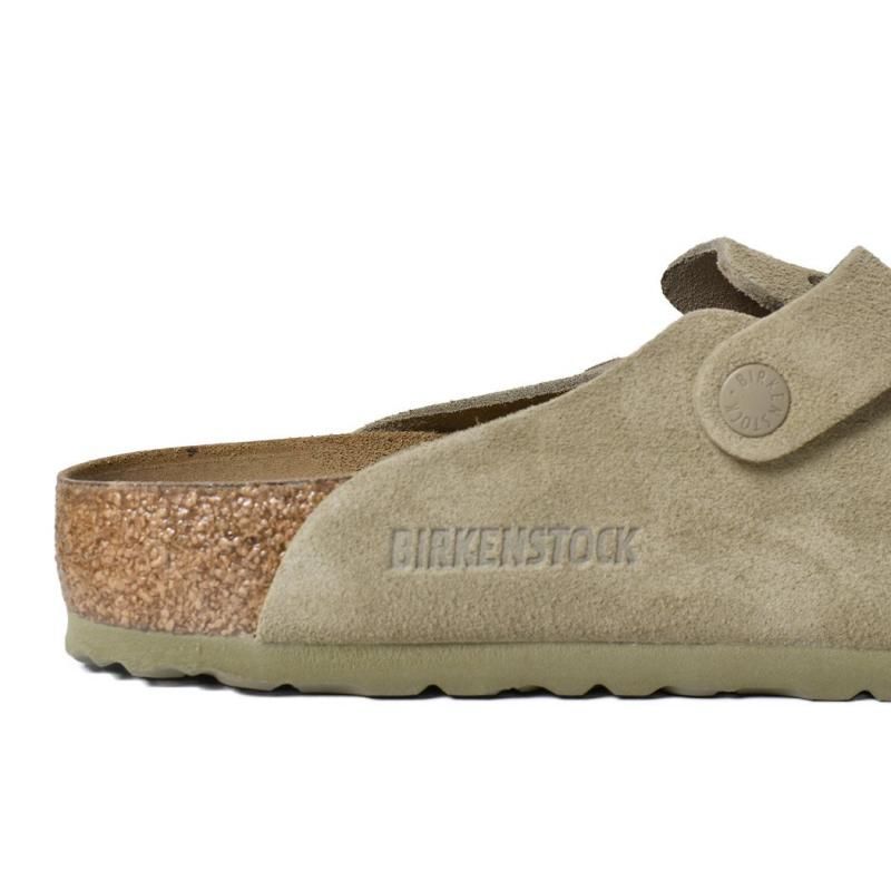BIRKENSTOCK BOSTON SUEDE ( REGULAR FIT ) Faded Khaki