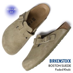 BIRKENSTOCK BOSTON SUEDE ( REGULAR FIT ) Faded Khaki ӥ륱󥷥ȥå ܥȥ    1025788