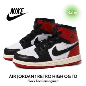 NIKE AIR JORDAN 1 RETRO HIGH OG TD Black Toe Reimagined ʥ 硼 ٥ӡ ˡ 塼 BABY å FD1413-106