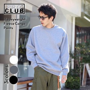 PRO CLUB Heavyweight Crew Neck Fieece Pullover Sweater WHITE GREY BLACK ץ å 롼ͥå å 141