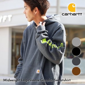 CARHARTT Midweight LogoSleeve Graphic Sweatshirt ϡ ߥåɥ ѡ å ץ륪С µ å K288