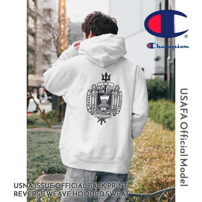  Champion USNA BACK PRINT REVERSE WEAVE HOODED SWEAT GREY ԥ С ѡ CS3051940