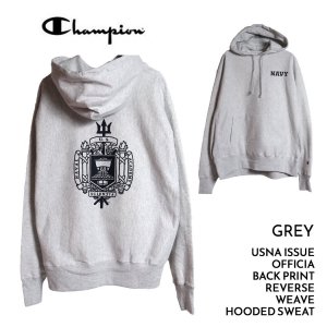  Champion USNA BACK PRINT REVERSE WEAVE HOODED SWEAT GREY ԥ С ѡ CS3051940