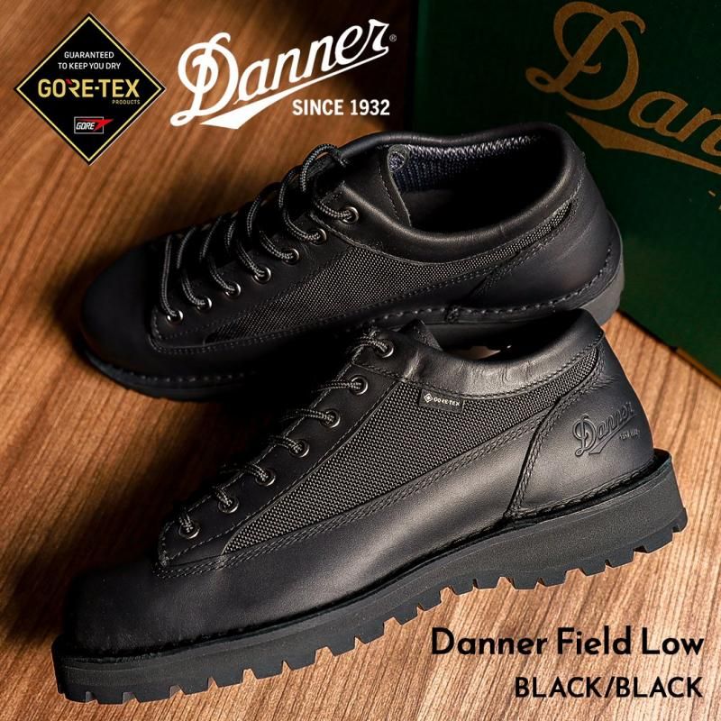 ダナーフィールド　GORE-TEX ブラックブーツ DANNER Danner Field Low GORE-TEX BLACK/BLACK ダナー ダナー