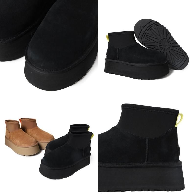 UGG WOMENS CLASSIC MINI DIPPER CHESTNUT BLACK アグ ウィメンズ
