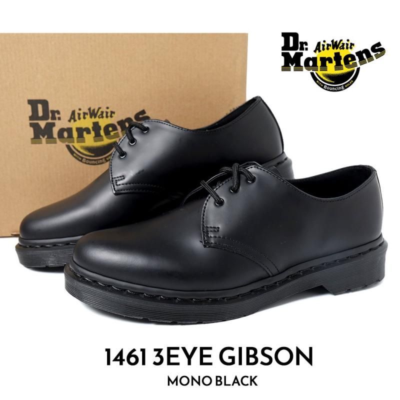Dr.Martens 1461 3EYE GIBSON MONO BLACK ドクターマーチン 3