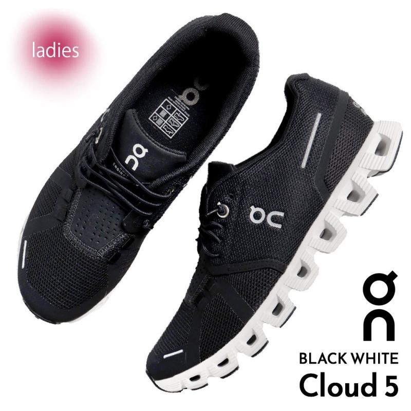 On Cloud 5 BLACK WHITE  饦 ˡ ( ˥  ֥å  ۥ磻 塼  ǥ  59-98904 )