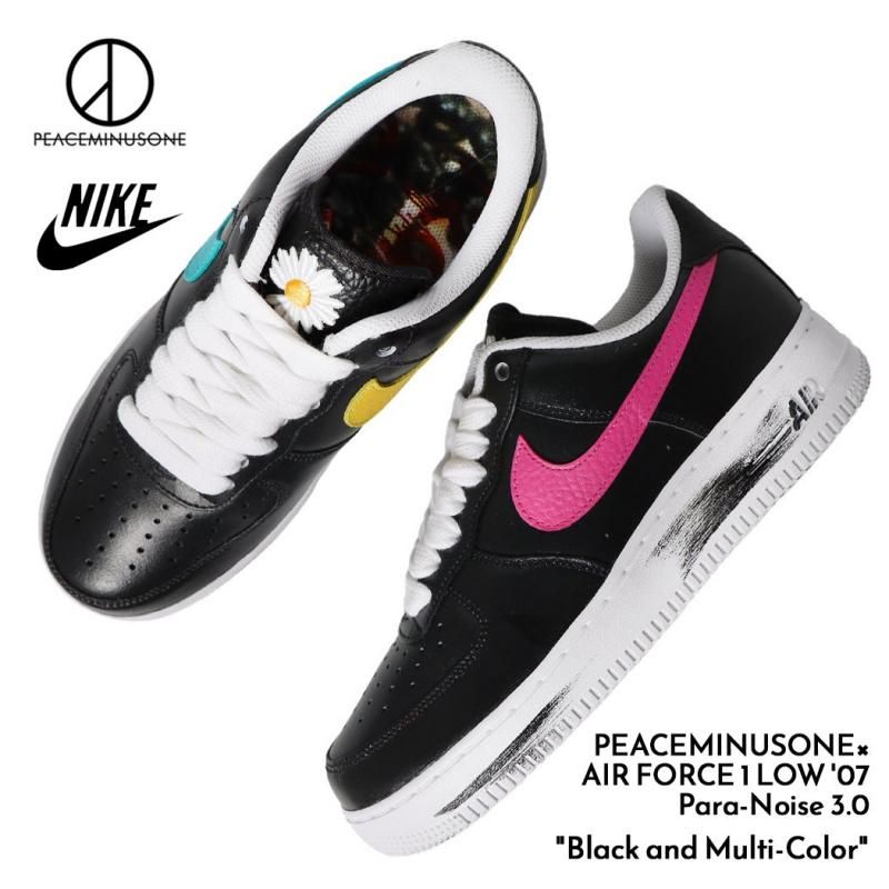PEACEMINUSONE  NIKE AIR FORCE 1 LOW '07 Para-Noise 3.0 Black ԡޥʥ ʥ ե AQ3692-004