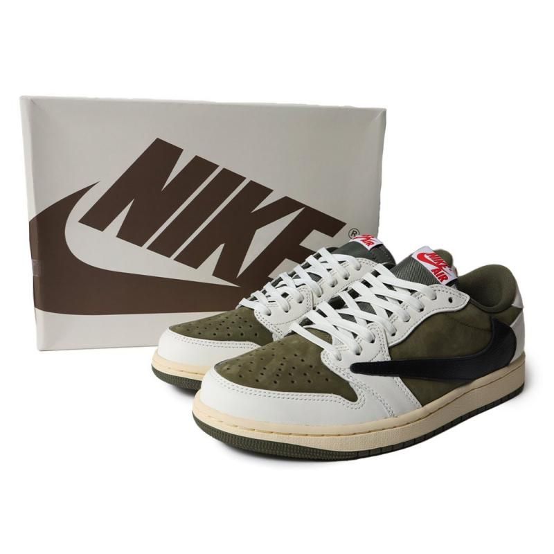 Travis Scott × NIKE AIR JORDAN 1 LOW OG SP MEDIUM OLIVE Travis Scott × NIKE AIR JORDAN 1 LOW OG SP MEDIUM OLIVE