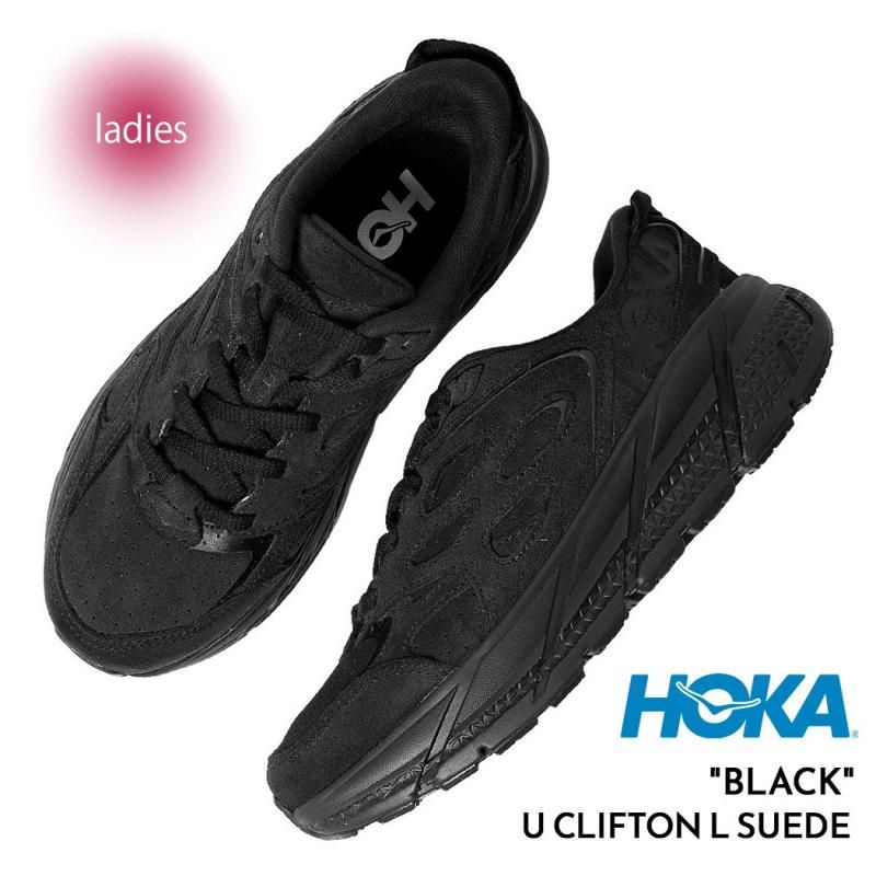 HOKA ONE ONE U CLIFTON L SUEDE BLACK ホカオネオネ クリフトン