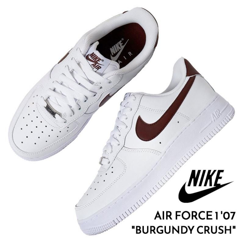 Nike Air Force 1 ホワイト/バーガンディ NIKE AIR FORCE 1 '07 WHITE/BURGUNDY CRUSH/WHITE – mita sneakers