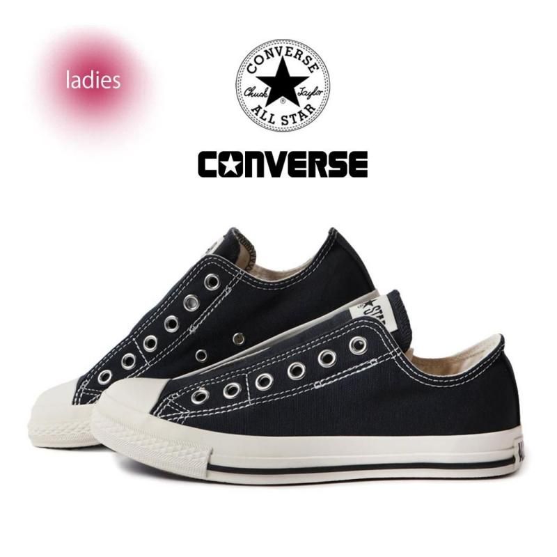 CONVERSE ALL STAR LP SLIP OX スティールブラック レディース