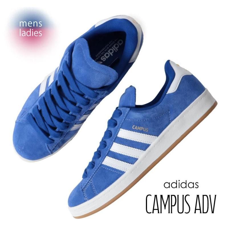 BEAMS 青 キャンバス スニーカー adidas SB CAMPUS ADV BLUE WHITE アディダス キャンパス スニーカー