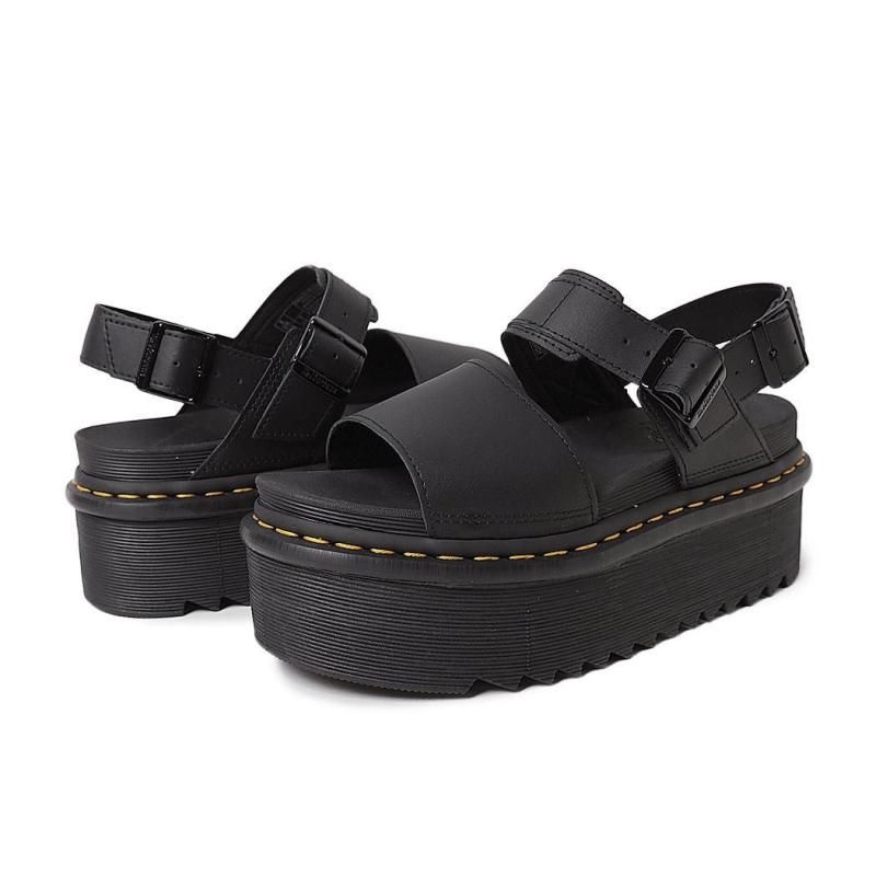 Dr.Martens VOSS QUAD HYDRO LEATHER BLACK ɥޡ ܥ å ϥɥ 쥶  (  ֥å  26725001 )