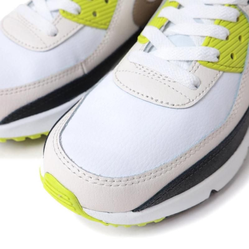 NIKE AIR MAX 90 GS White Cyber Dark Smoke Grey Khaki ナイキ エア