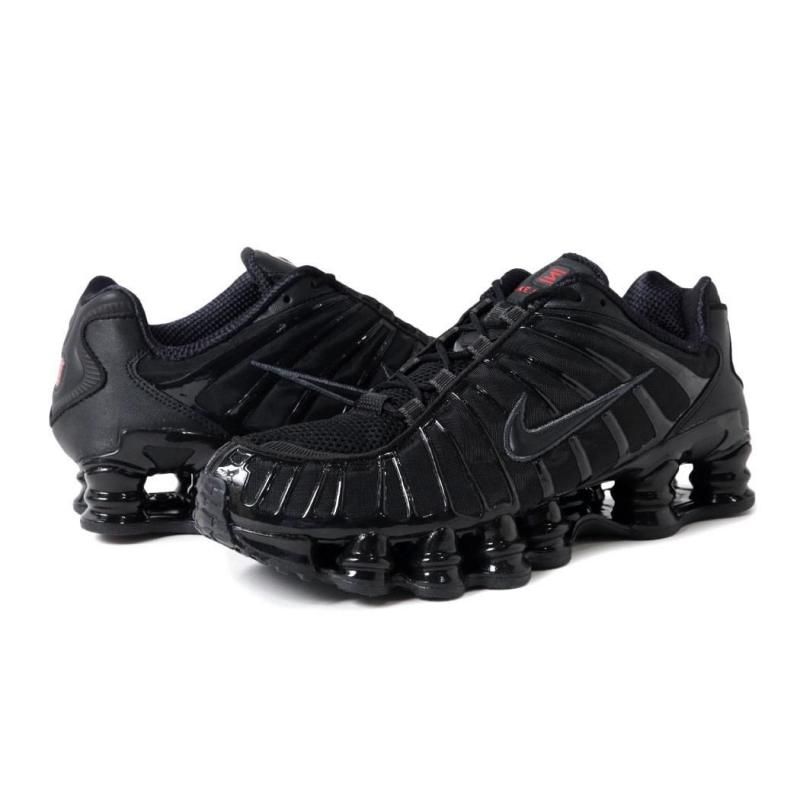 Nike ブラック スパイクシューズ NIKE SHOX TL Black/Metallic Hematite/Max Orange/Black ナイキ
