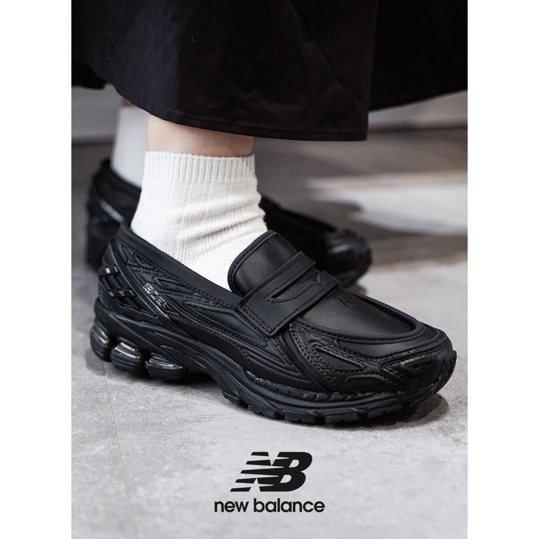NEW BALANCE U1906LBN LOAFER BLACK LEATHER ˥塼Х ե ˡ (  ֥å 쥶 )