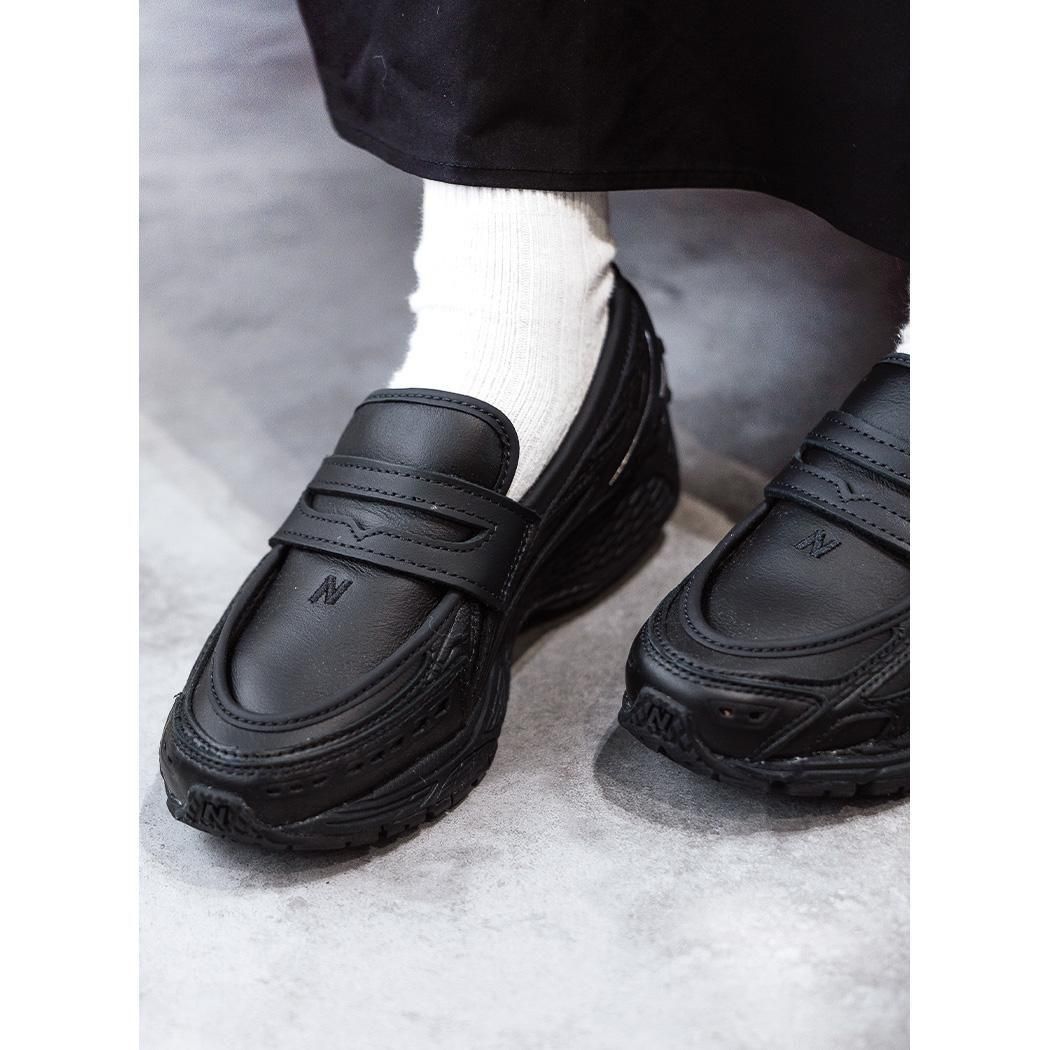 NEW BALANCE U1906LBN LOAFER BLACK LEATHER ˥塼Х ե ˡ (  ֥å 쥶 )