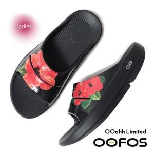 OOFOS OOahh Limited BLACK ե  ߥƥå  ( SANDAL 饤 SLIDE  ֥å ǥ  )