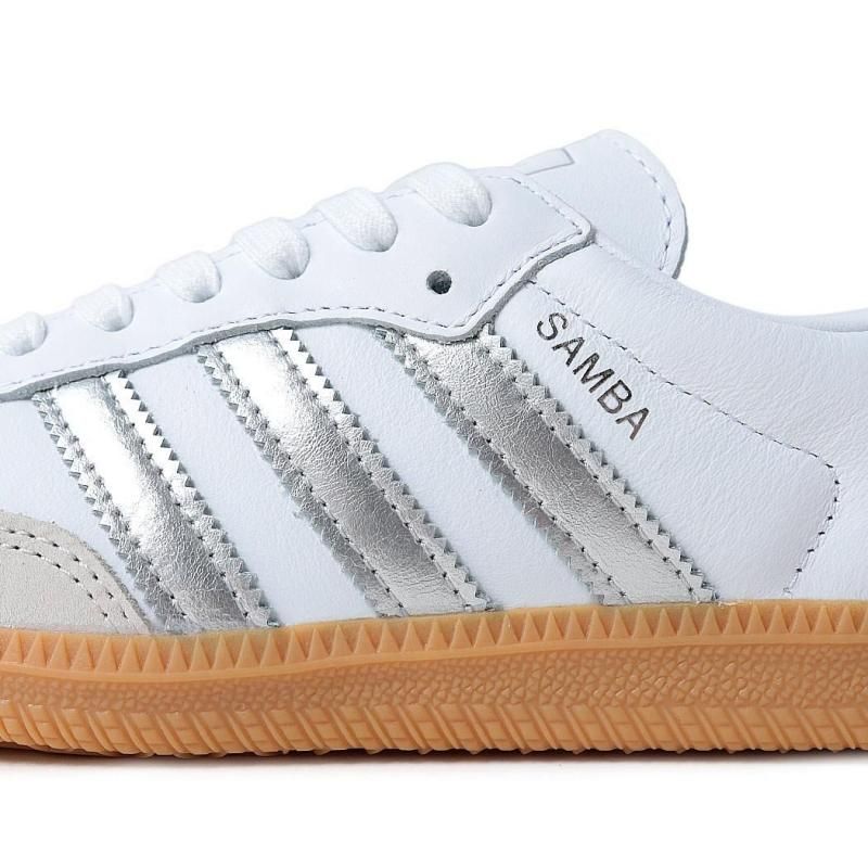 adidasアディダス SAMBA OG サンバ ホワイトシルバー adidas SAMBA OG W SILVER METALLIC/FOOT WEAR WHITE/CORE WHITE