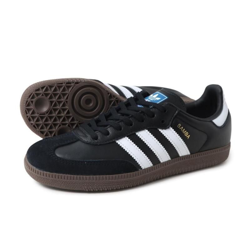 新品未使用/26cm アディダス スニーカーSAMBA ブラック 紐付き Adidas Samba 