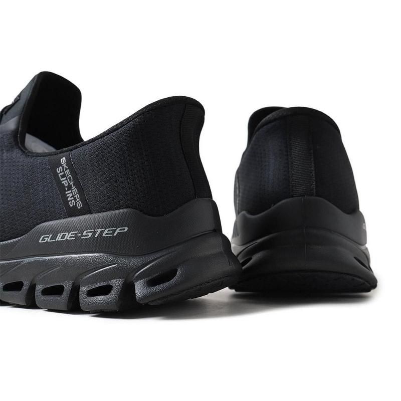 SKECHERS SLIP-INS GLIDE-STEP BLACK å㡼 饤ɥƥå 塼 ˡ ( åץ  ֥å  233011 )