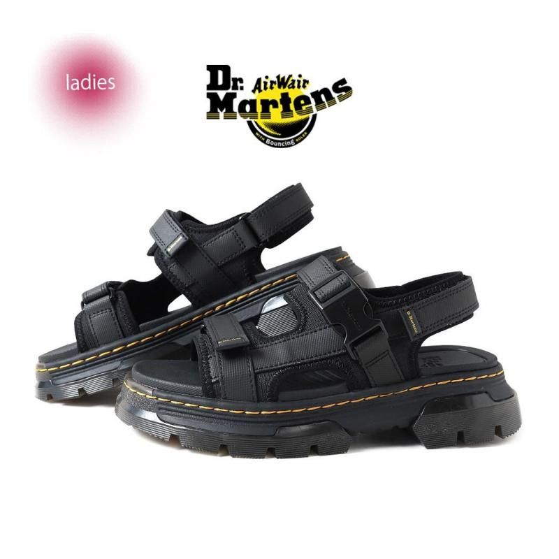 Dr.Martens FORSTER POLY STOP SANDAL BLACK ɥޡ ե ȥå 饤 쥶     ǥ 31560001