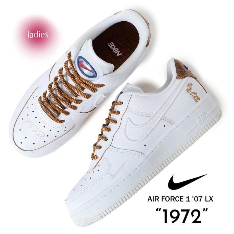 NIKE WMNS AIR FORCE 1 '07 LX GLITTER WHITE/BROWN ʥ  ե ˡ (  ۥ磻 ǥ 